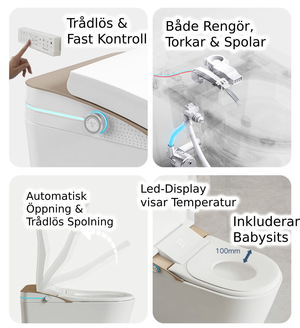 Allmän info om vilka funktioner vår lyxbidé har.